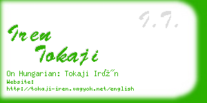 iren tokaji business card